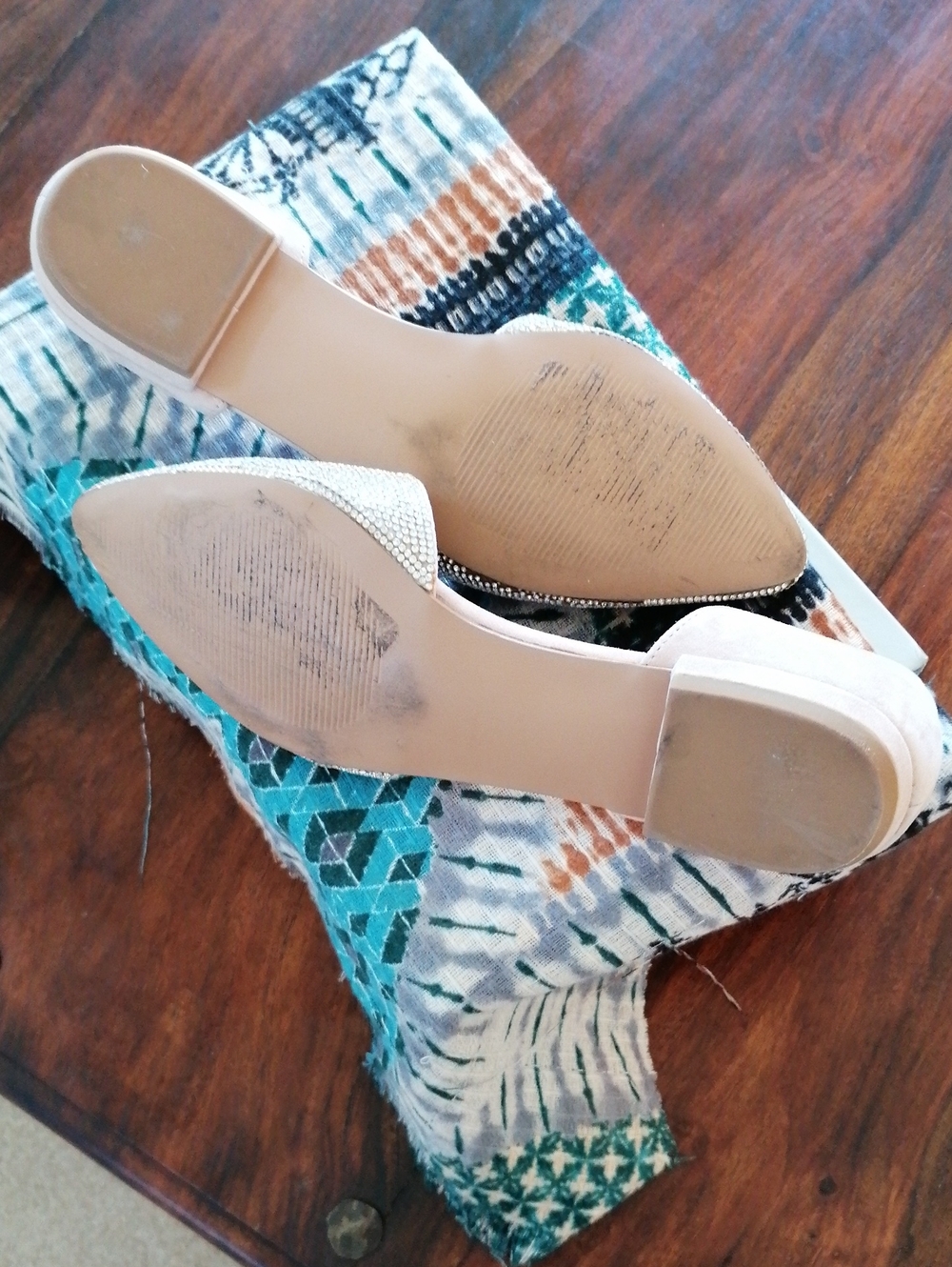 Steve Madden Blush Rhinestone Pointed D'Orsay Flats. Caş or dressy - Picture 4 of 4